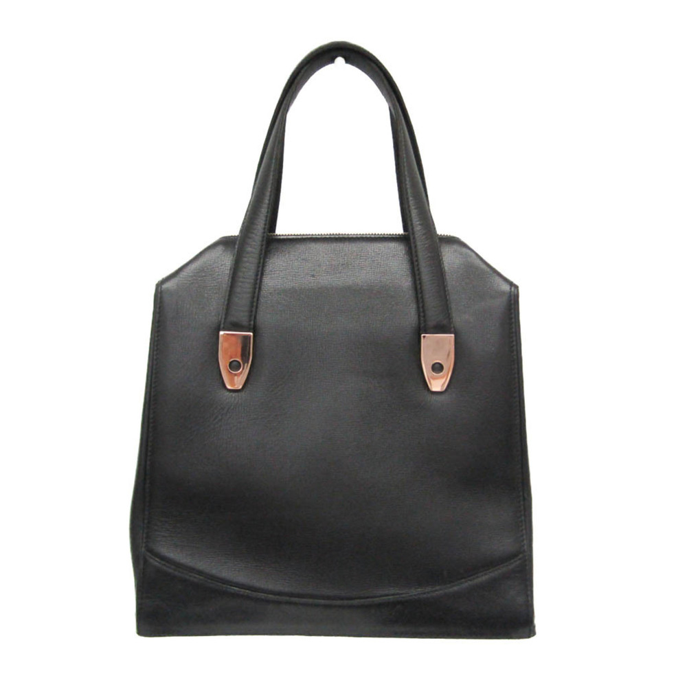 Valextra Women's Leather,Metal Handbag Pink Gold,Black